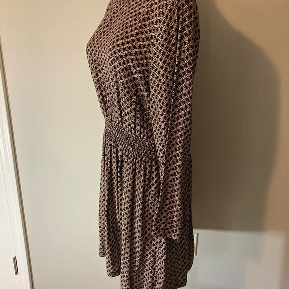 H&M Black Print Long Sleeve Dress 8 - Picture 6 of 14